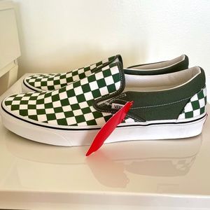 VANS New Clas Slip-On (Checkerboard)Thyme/TrueWht U.S. Size 11.5/13.0 New in Box